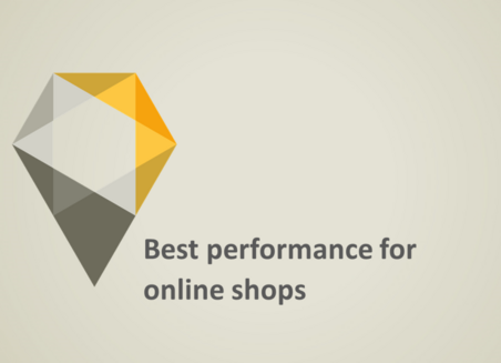 On a grey background there is written: Best performance for online shops