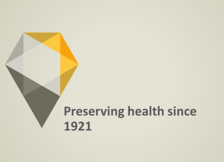 On a grey background there is written: Preserving the health since 1921