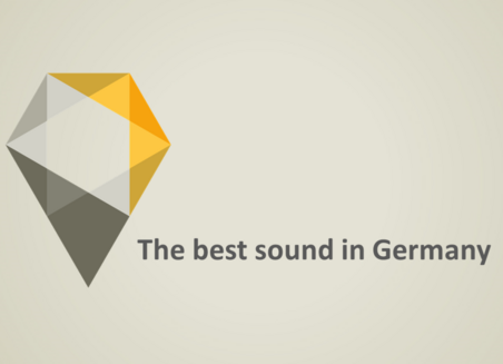 On a grey background there is written: The best sound in Germany