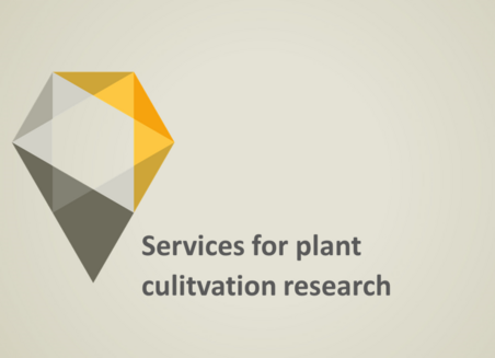On a grey background there is written: Services for plant cultivation research