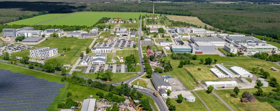 Aerial view of Biopharmapark Dessau