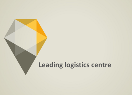On a grey background there is written: Leading logistics centre